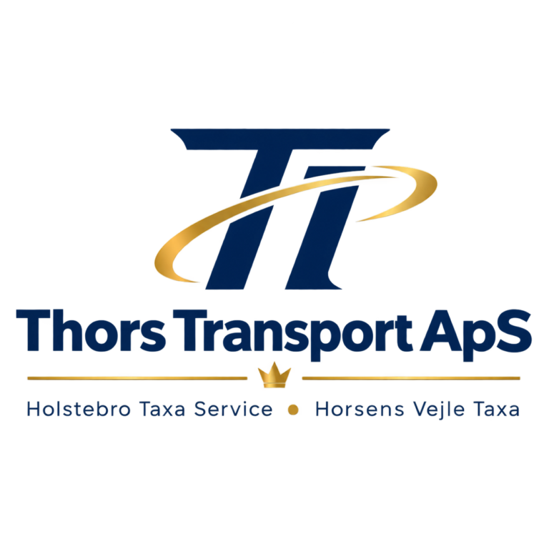 Thors Transport ApS – blåt TT-logo med gulddetaljer